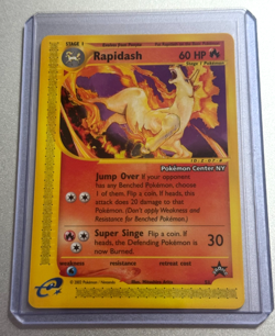 Pokemon TCG Rapidash Expedition Pokemon Center NY Promo Black Star Card 51 NM - Image 1