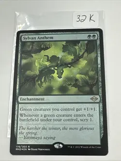 Sylvan Anthem Magic the Gathering Modern Horizons 2 Foil Card LP - Image 2