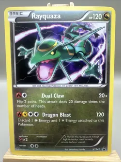Pokemon TCG Rayquaza XY141 Promo Card Lightly Played - Image 1