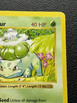 Pokemon Card Bulbasaur 44/102 Shadowless Base Set WOTC Vintage MP - Image 2