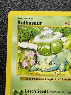 Pokemon Card Bulbasaur 44/102 Shadowless Base Set WOTC Vintage MP - Image 3