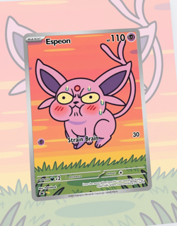 Custom TCG Fan Art Card Espeon - Image 1