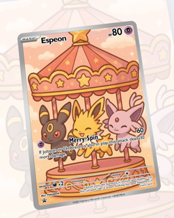 Custom TCG Fan Art Card Espeon - Image 1