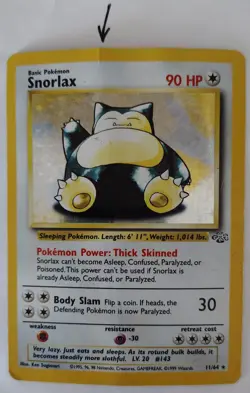 Pokemon Snorlax 11/64 Jungle Holo Rare 90 HP Wizards of the Coast 1999 Card - Image 2