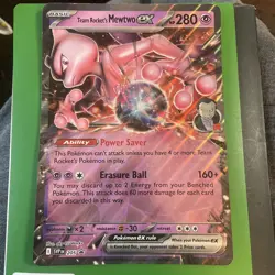 Pokemon TCG Team Rockets Mewtwo EX 205 Jumbo Scarlet & Violet Promo Card - Image 1