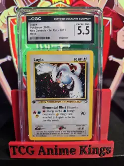 Pokemon TCG Lugia Neo Genesis 1st Edition Holo Card 9/111 CGC 5.5 - Image 1
