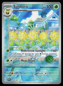 Sunflora 169/167 Holo Illustration Rare Twilight Masquerade Pokemon Card - Image 1
