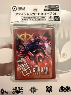 NEW SEALED Official Bandai Namco Gundam Card Game TCG Red Zaku Card Sleeves - Image 1