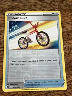 Rotom Bike Trainer Pokemon Card 063/073 Reverse Holo - Item - Image 1