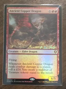 MTG Ancient Copper Dragon Commander Legends: Battle for Baldur's Gate Foil - Image 1