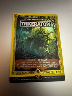 Triceratops - Wayward Swordtooth (Rainbow Foil) Secret Lair Drop Foil - Image 1