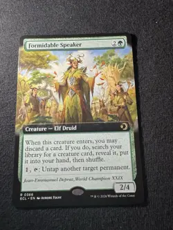 Formidable Speaker (Extended Art) - Lorwyn Eclipsed (ECL) MTG (Near Mint NM) - Image 1
