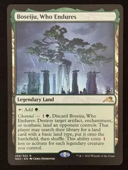 1x MTG Boseiju, Who Endures - Kamigawa: Neon Dynasty (NEO) #266 - Magic - Image 1
