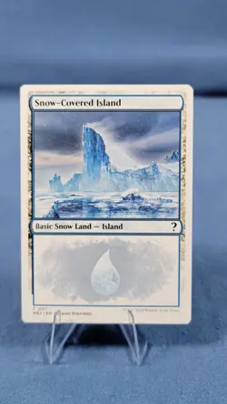Snow-Covered Island (White Border) Mystery Booster 2 Regular NM - Image 1