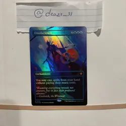 Omniscience Borderless Art Foil Magic: The Gathering Foundations NM Condition - Image 1