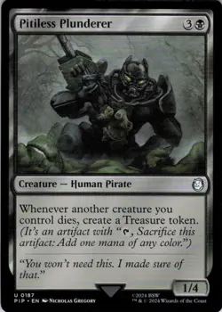 MTG Pitiless Plunderer (187) | NM | Universes Beyond: Fallout {PIP} - Image 1