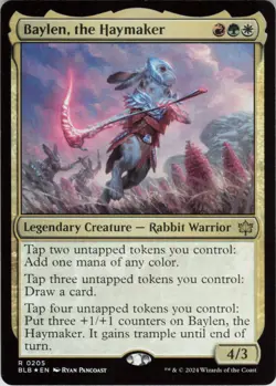 Baylen, the Haymaker R Bloomburrow 205 NM Foil MTG - Image 1