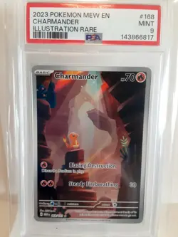 Pokemon Charmander TCG #168/165 Scarlet & Violet 151 Card PSA 9 - Image 1