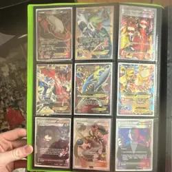 Nintendo Full Art Foil Pokemon Cards Lot Ultra Pro Green Pro-Binder Solgaleo GX - Image 2