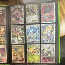 Nintendo Full Art Foil Pokemon Cards Lot Ultra Pro Green Pro-Binder Solgaleo GX - Image 3