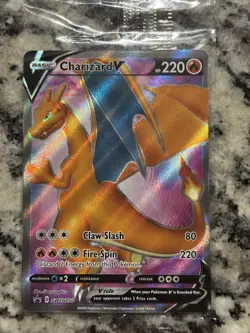 CHARIZARD V SWSH050 SWORD & SHIELD POKEMON (FULL ART PROMO, NM) - Image 1