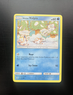 Pokemon TCG -Alolan Vulpix 30/156 Sm-Ultra Prism Regular - LP - Image 2