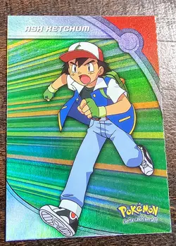 2000 Topps Pokemon TV Series 2 Ash Ketchum #HV1 Holo Foil Blue Logo - Image 1