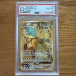 Pokemon XY Evolutions 2016 Dragonite EX PSA 10 Full Art FA Gem Mint #106/108 - Image 1