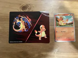 Pokemon Ascended Heroes Charmander 20/217 Cosmo Holo Promo And Sticker - Image 1