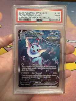 Pokemon SWSH Promo Vaporeon VMAX SWSH182 Holo PSA 9 - Image 1