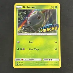 Bulbasaur - (Detective Pikachu Stamped) SM198 Sm Holo Pokemon - Image 1