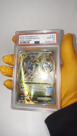 2016 POKEMON XY EVOLUTIONS #101 FULL ART/M CHARIZARD EX PSA 10 - Image 2