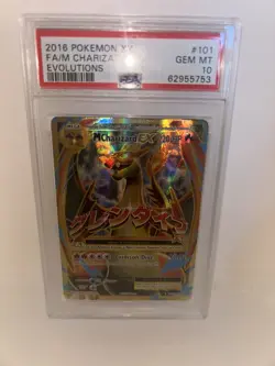 2016 POKEMON XY EVOLUTIONS #101 FULL ART/M CHARIZARD EX PSA 10 - Image 3