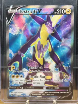 Toxtricity V 182/192 Rebel Clash NM Full Art Ultra Rare - Image 1
