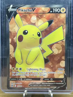Pokemon Pikachu V (Full Art) 157/172 Ultra Rare SWSH09: Brilliant Stars NM - Image 3