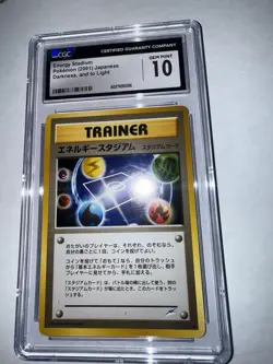 Pokemon TCG 2001 Energy Stadium Japanese Darkness And To light CGC 10 Gem Mint - Image 2
