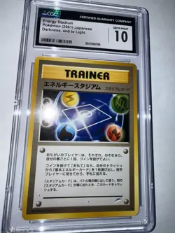 Pokemon TCG 2001 Energy Stadium Japanese Darkness And To light CGC 10 Gem Mint - Image 5