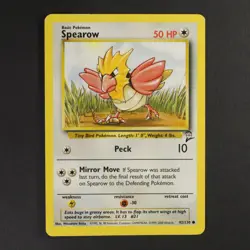 Spearow 92/130 Base set 2 Pokemon TCG VG Condition Non Holo - Image 1