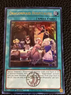 Dragonmaid Hospitality BLMM-EN065 Yugioh 1st Ed. Emblazoned (New) Ultra Rare - Image 1