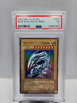 Blue-Eyes White Dragon Ultra Rare PSA 5 SDK-001 - Image 1
