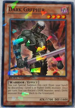Yugioh 1x Dark Grepher DT06-EN058 Duel Terminal Shatterfoil Rare Near Mint - Image 1