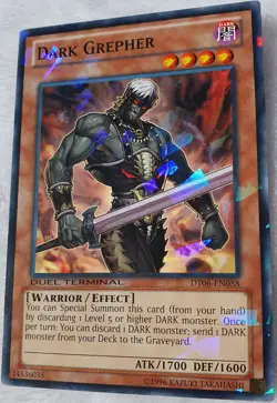 Yugioh 1x Dark Grepher DT06-EN058 Duel Terminal Shatterfoil Rare Near Mint - Image 5