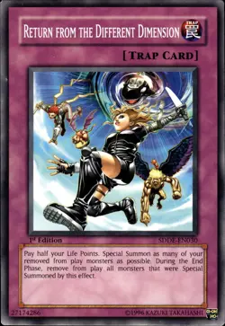 Return From The Different Dimension - 1st Edition SDDE-EN030 - LP - YuGiOh - Image 1