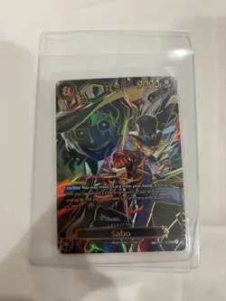 SABO One Piece OP07-118 Carrying On His Will Foil SP SEC Secret Rare NM - Image 1