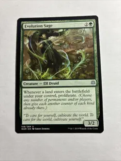 Evolution Sage - War of the Spark MTG Plus Bonus Card!!! - Image 1