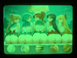 Sailor Moon Girls Full moon Custom Glow In The Dark Waifu Card Fan Art - Image 2