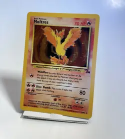Moltres 12/62 Fossil Set Holo Rare Vintage 1999 Pokemon Card TCG WOTC - Image 1