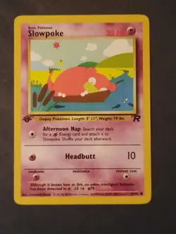 Pokemon Card Team Rocket Set 1st Edition Slowpoke 67/82 - Image 2