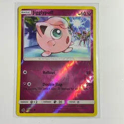 Jigglypuff 71/111 Common Reverse Holo Card SM - Crimson Invasion Pokemon TCG LP - Image 1