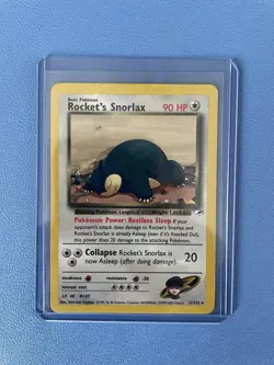 Rockets Snorlax 33/132 Unlimited Gym Heroes Pokemon Card - Lightly Played - Image 1